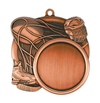 Load image into Gallery viewer, Medal Sport 1.5" Insert 2.5" Dia. Hockey Bronze
