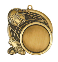 Load image into Gallery viewer, Medal Sport 1.5" Insert 2.5" Dia. Soccer Gold
