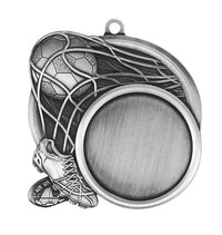 Load image into Gallery viewer, Medal Sport 1.5" Insert 2.5" Dia. Soccer Silver

