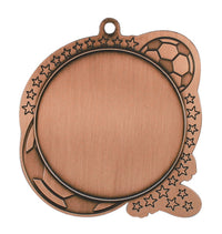 Load image into Gallery viewer, Medal Sport 1.5" Insert 2.5" Dia. Soccer Bronze
