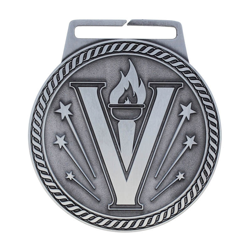 Medal Titan Victory 3" Dia. Silver