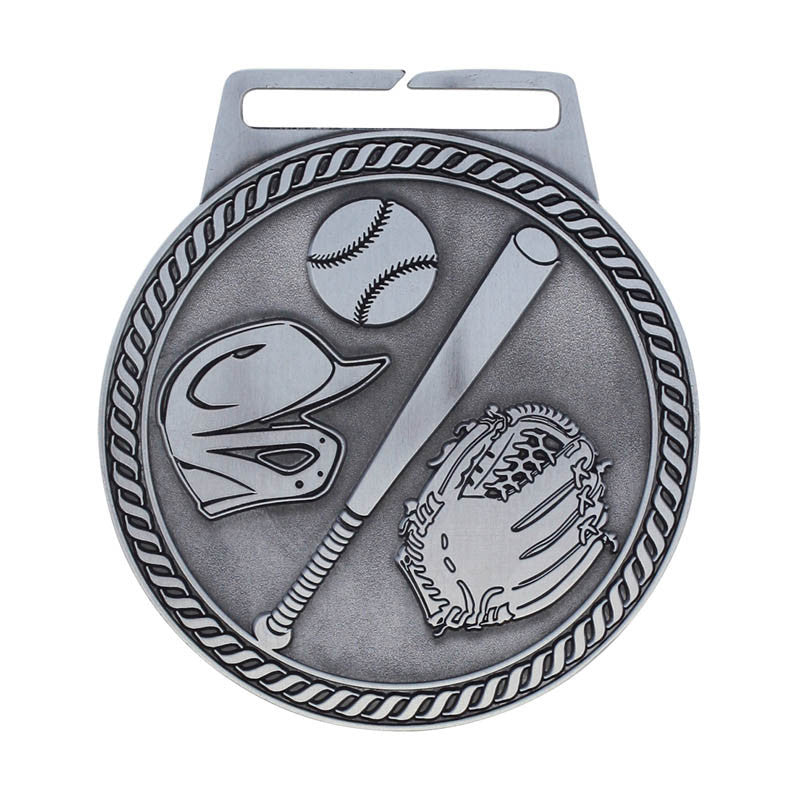 Medal Titan Baseball 3" Dia. Silver