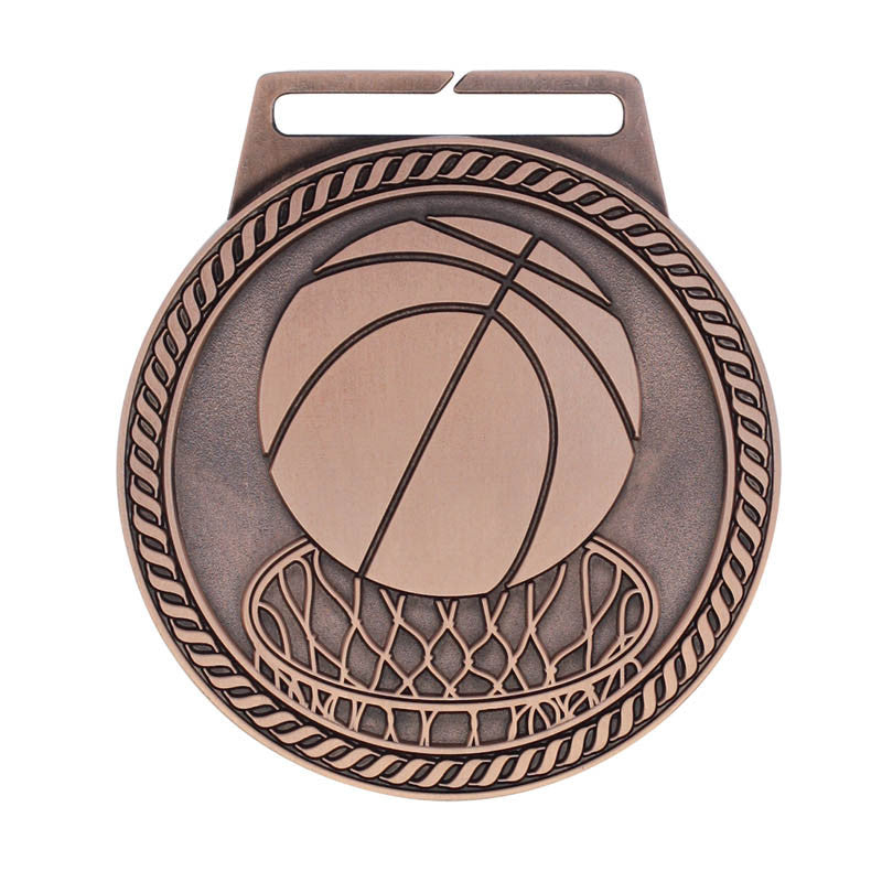 Medal Titan Basketball 3" Dia. Bronze