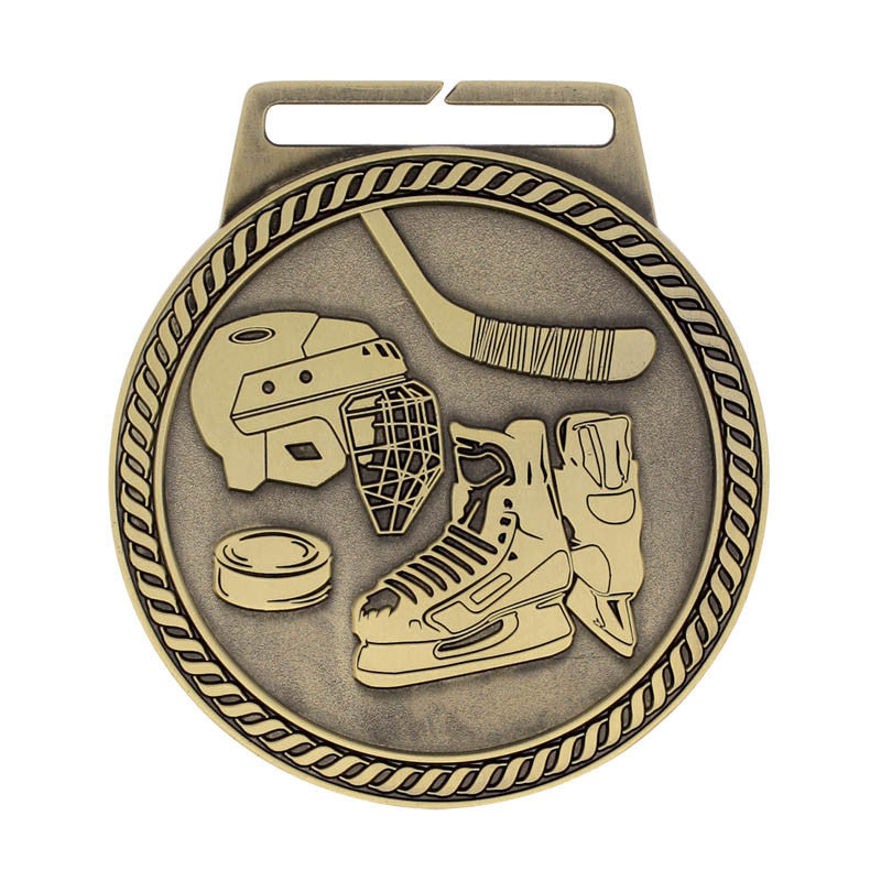 Medal Titan Hockey 3" Dia. Gold