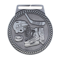 Load image into Gallery viewer, Medal Titan Hockey 3" Dia. Silver

