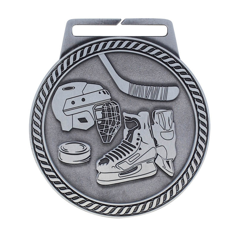 Medal Titan Hockey 3" Dia. Silver