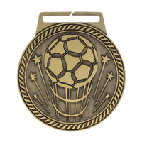 Load image into Gallery viewer, Medal Titan Soccer 3" Dia. Gold
