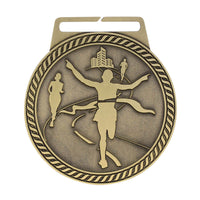 Load image into Gallery viewer, Medal Titan Marathon 3" Dia. Gold
