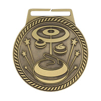 Load image into Gallery viewer, Medal Titan Curling 3" Dia. Gold
