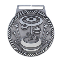 Load image into Gallery viewer, Medal Titan Curling 3" Dia. Silver
