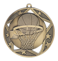 Load image into Gallery viewer, Medal Galaxy 2.75" Basketball Gold
