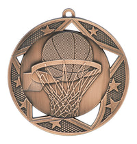 Load image into Gallery viewer, Medal Galaxy 2.75" Basketball Bronze
