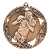 Load image into Gallery viewer, Medal Galaxy 2.75" Football Bronze
