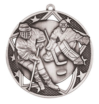 Load image into Gallery viewer, Medal Galaxy 2.75" Hockey Silver
