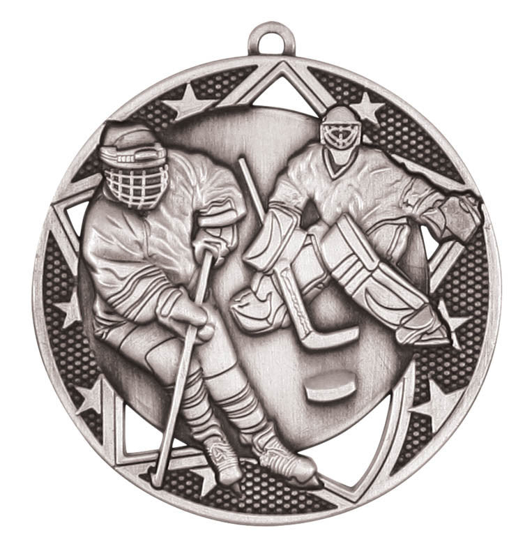 Medal Galaxy 2.75" Hockey Silver