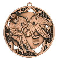Load image into Gallery viewer, Medal Galaxy 2.75&quot; Hockey Bronze
