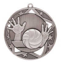 Load image into Gallery viewer, Medal Galaxy 2.75" Volleyball Silver
