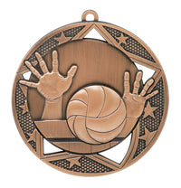 Load image into Gallery viewer, Medal Galaxy 2.75" Volleyball Bronze

