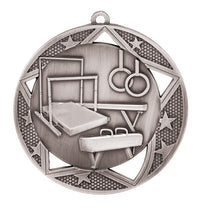 Load image into Gallery viewer, Medal Galaxy 2.75" Gymnastics Silver

