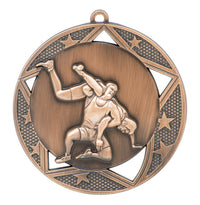 Load image into Gallery viewer, Medal Galaxy 2.75&quot; Wrestling Bronze
