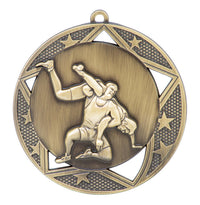 Load image into Gallery viewer, Medal Galaxy 2.75" Wrestling Gold
