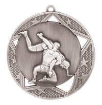 Load image into Gallery viewer, Medal Galaxy 2.75" Wrestling Silver
