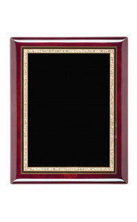 Rosewood Piano Finish Plaques With Plate, 8"x10"