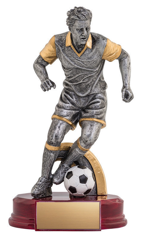 Resin Classic Male Soccer Silver/Gold 6.5"