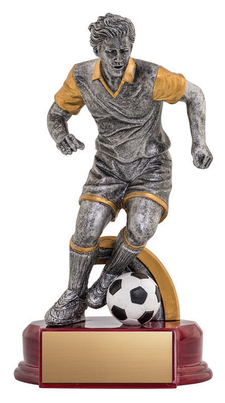 Resin Classic Male Soccer Silver/Gold 8.5"
