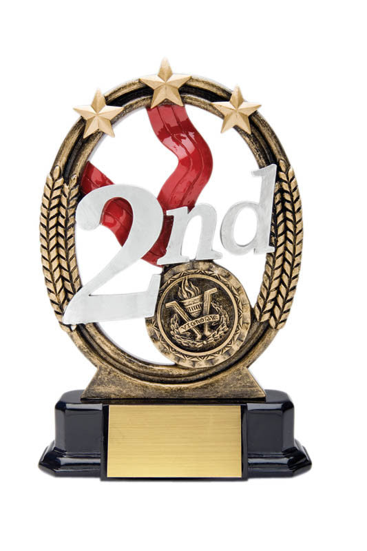 Second Place Resin Tri Star, 7"