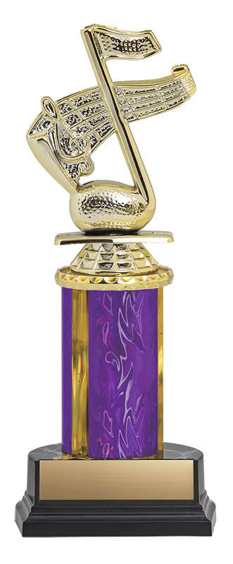 Trophy Kit Purple/Gold Blaze Column on RSB Black Base, 4.75"