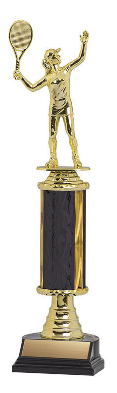 Trophy Kit Black/Gold Blaze Column w Bell Riser on RSB Black Base, 6"