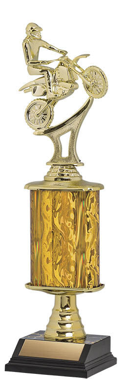 Trophy Kit Gold/Gold Blaze Wide w Bell Riser on SB Black Base, 7.5"