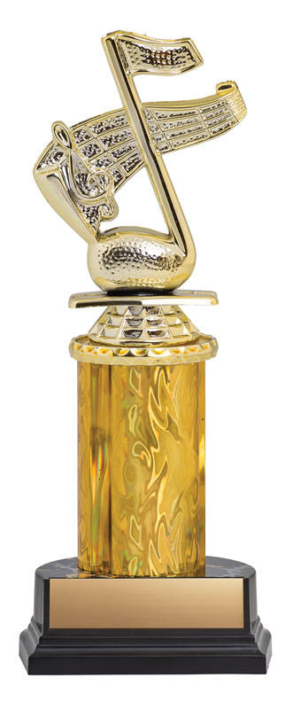 Trophy Kit Gold/Gold Blaze Column on RSB Black Base, 4.75"